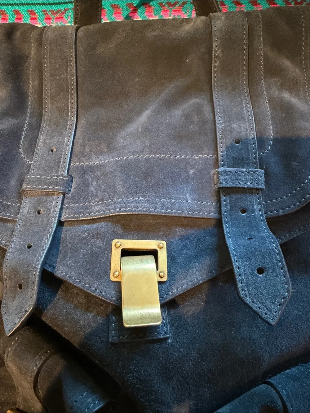 Proenza Schouler PS1 Navy Suede Backpack NWT $1995 Retail